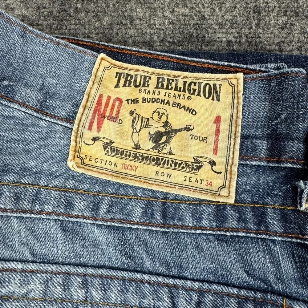 Vintage True Religion Men's Flap Pocket Ricky Jeans Size 34 Made In USA